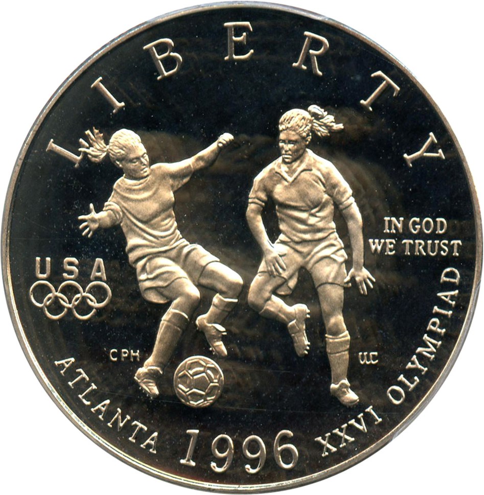 image for: 1996-S Olympic Soccer 50c PCGS Proof 69 DCAM - No Reserve!