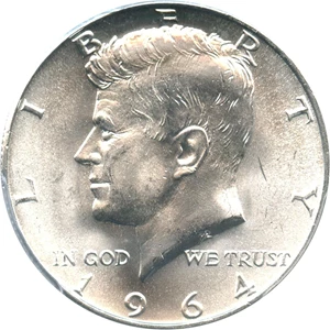 image for: 1964-D 50c PCGS MS65