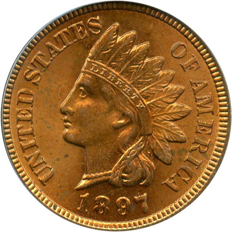 image for: 1897 1c PCGS MS64 RD
