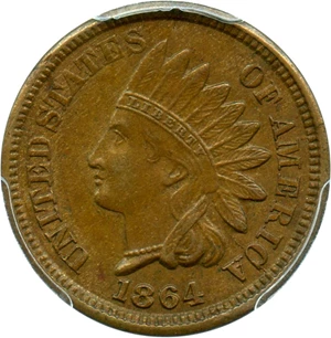image for: 1864 1c PCGS AU55 (Bronze)