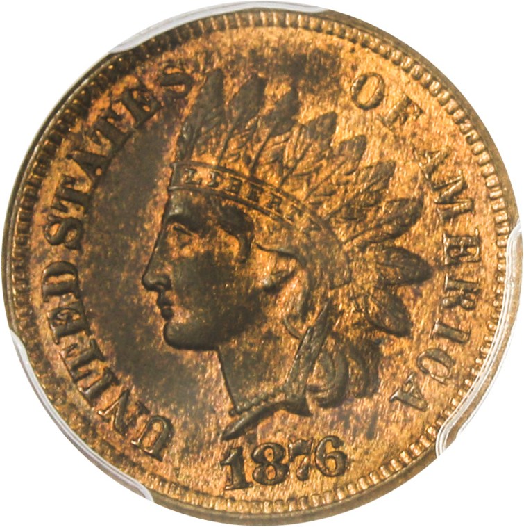 image for: 1876 1c PCGS MS64 RB
