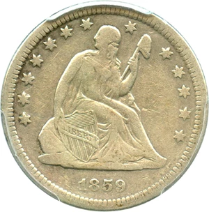 image for: 1859-O 25c PCGS VF20