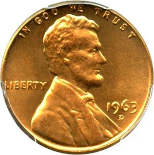 image for: 1963-D 1c PCGS MS66 RD - No Reserve!