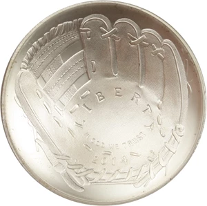 image for: 2014-P Baseball Hall of Fame $1 PCGS MS69