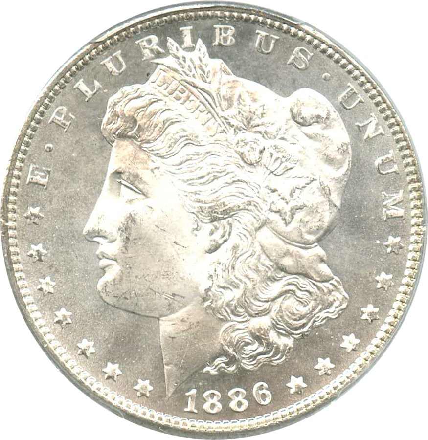 image for: 1886 $1 PCGS/CAC MS65 PL