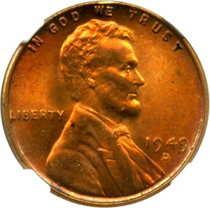 image for: 1949-D 1c NGC MS67 RD - Registry Quality Gem