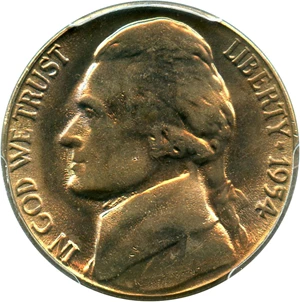 image for: 1954-S/D 5c PCGS MS65