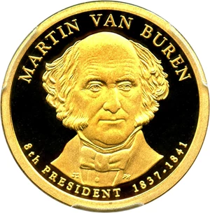 image for: 2008-S Martin Van Buren $1 PCGS Proof 70 DCAM (Martin Van Buren Signature Label) - No Reserve!