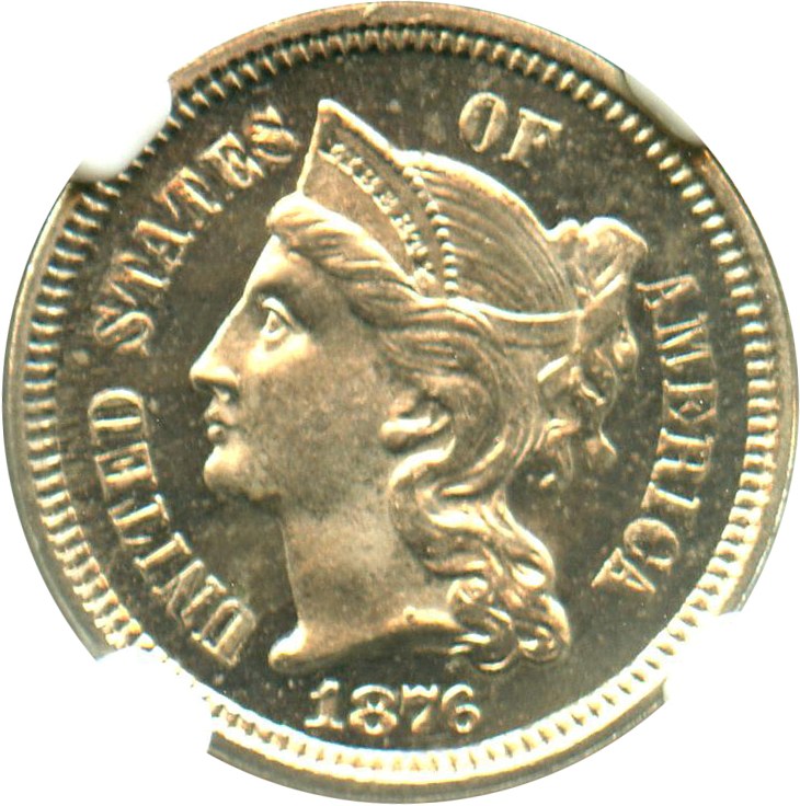image for: 1876 3cN NGC Proof 65 CAM