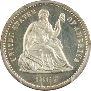 image for: 1867 H10C PCGS Proof 64 CAM