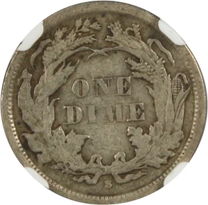 image for: 1868-S 10c NGC/CAC XF45 - Scarce S-Mint Dime