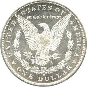 image for: 1880-O $1 PCGS MS63 PL (80/79) Scarce Variety