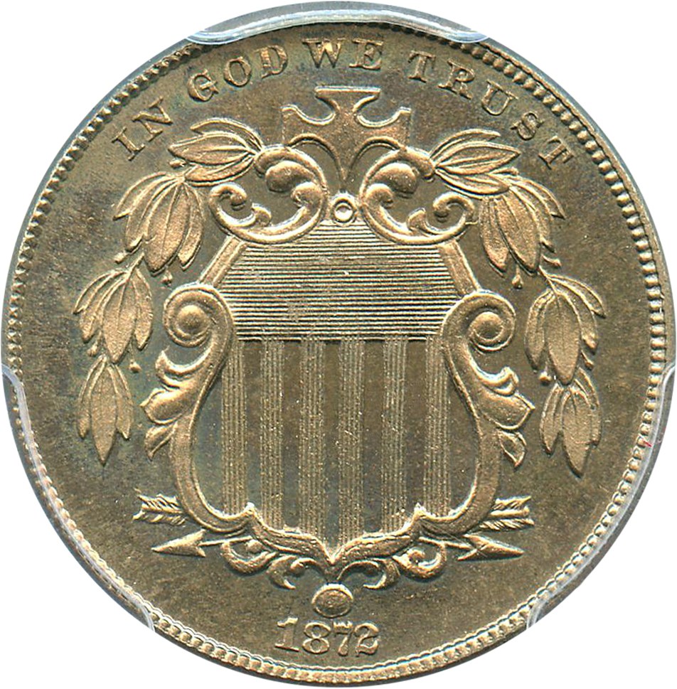 image for: 1872 5c PCGS Proof 66