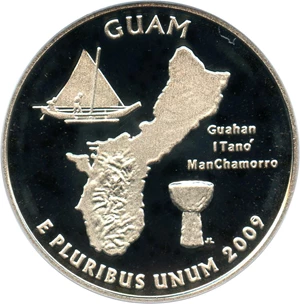 image for: 2009-S Guam 25c PCGS Proof 70 DCAM (Clad) - No Reserve!