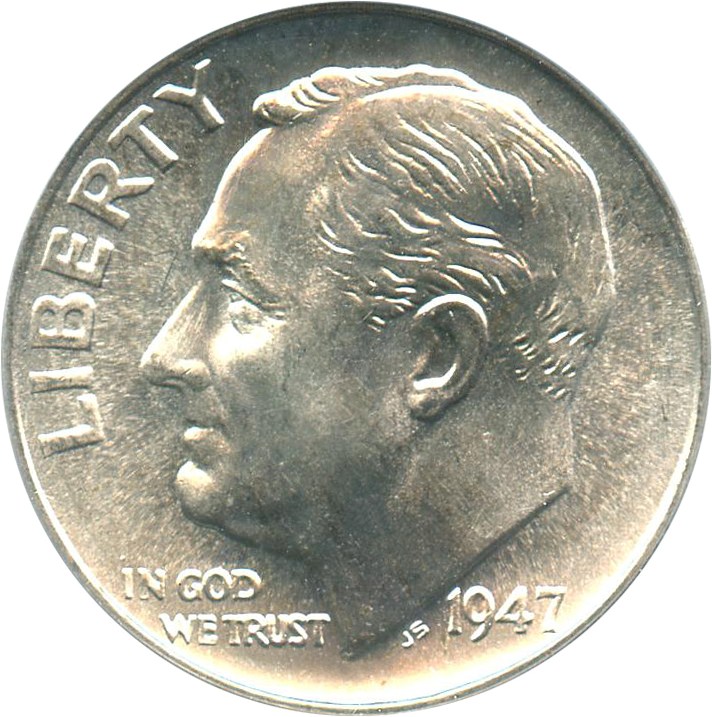 image for: 1947-S/D 10c PCGS MS66 FB (OMM, FS-502)