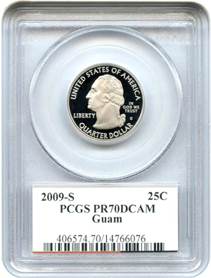 image for: 2009-S Guam 25c PCGS Proof 70 DCAM (Clad) - No Reserve!
