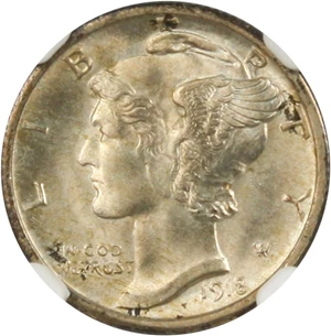 image for: 1918-S 10c NGC/CAC MS66 - Scarce Date in High Grade