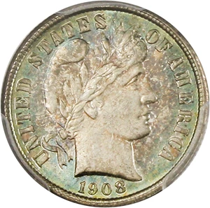 image for: 1908-S 10c PCGS/CAC MS64 - Scarce Date S-Mint