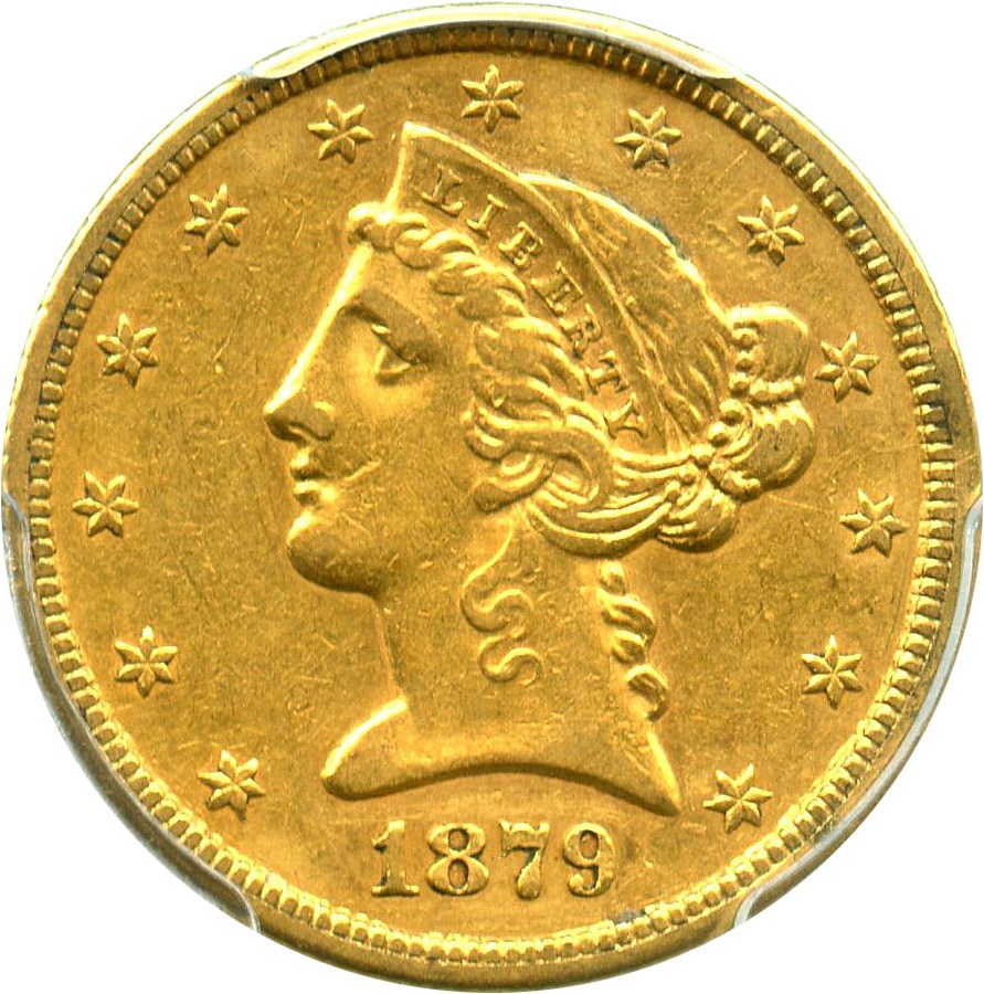 image for: 1879-S $5 PCGS AU53 - No Reserve!