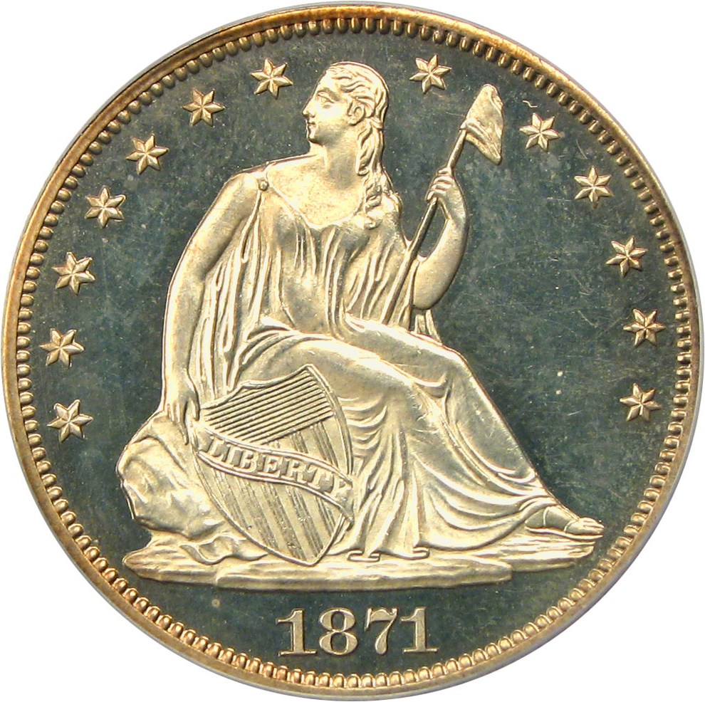 image for: 1871 50c PCGS/CAC Proof 64 CAM