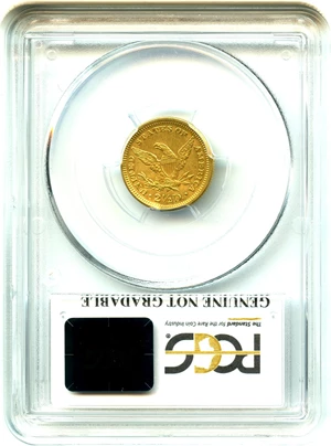 image for: 1874 $2 1/2 PCGS Genuine AU Details (Mount Removed) - No Reserve!