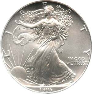 image for: 1995 Silver Eagle $1 NGC MS69 - No Reserve!