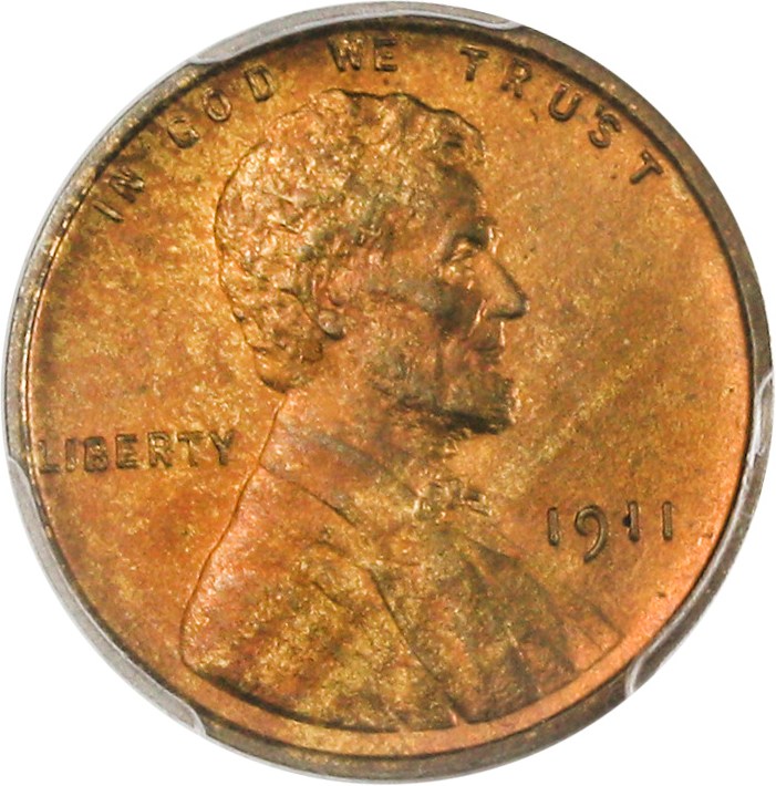 image for: 1911 1c PCGS/CAC Proof 64 RB - Scarce Matte Proof Lincoln Cent