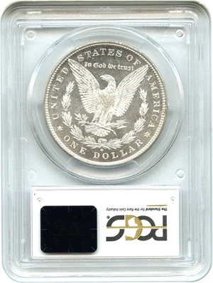 image for: 1880-O $1 PCGS MS63 PL (80/79) Scarce Variety