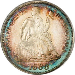 image for: 1888 10c PCGS/CAC Proof 66+ CAM - Colorful Toning