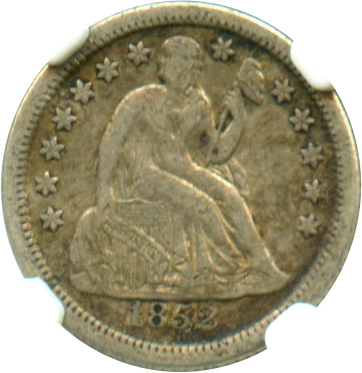 image for: 1852-O 10c NGC/CAC VF35 - No Reserve!