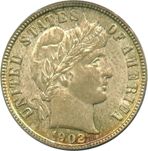 image for: 1902 10c PCGS/CAC AU58