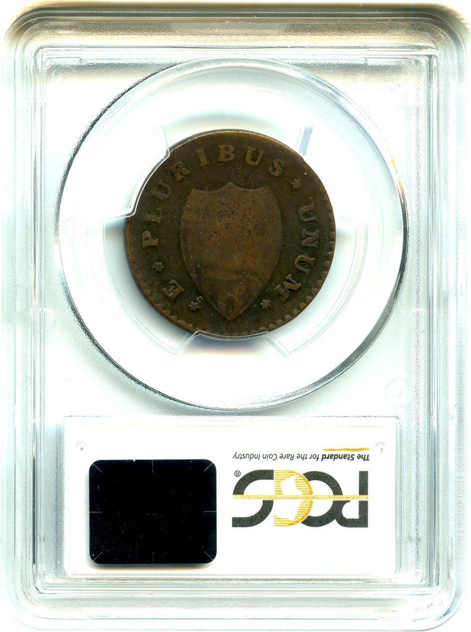 image for: 1786 New Jersey PCGS F15 (Narrow Shield) Scarce Colonial