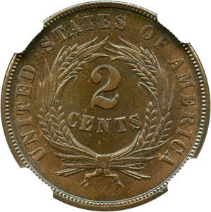 image for: 1864 2c NGC MS66 RB (Large Motto) - No Reserve!