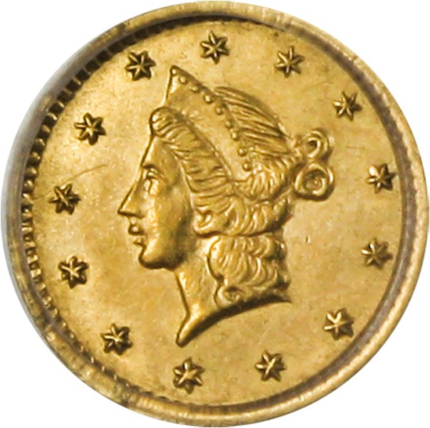 image for: Cal Gold: 1852 50c PCGS AU58 (BG-401) - No Reserve!