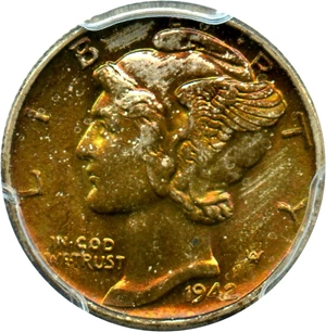 image for: 1942 10c PCGS MS67