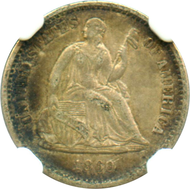 image for: 1860-O H10c NGC AU50