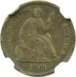 image for: 1863 H10c NGC VF30
