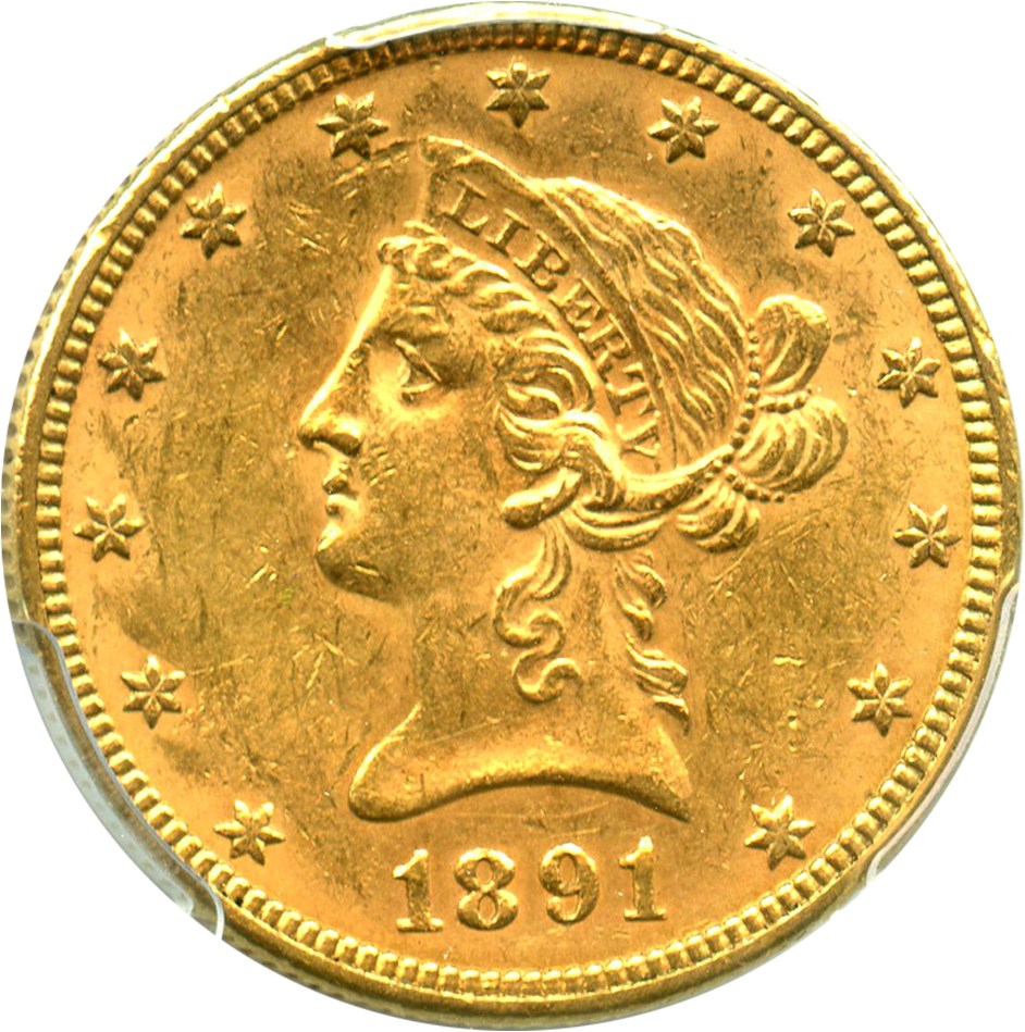 image for: 1891 $10 PCGS MS61 - No Reserve!