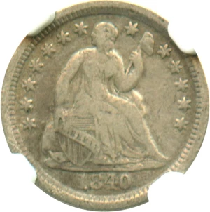 image for: 1840-O H10c NGC VF20 (Drapery) Better Date