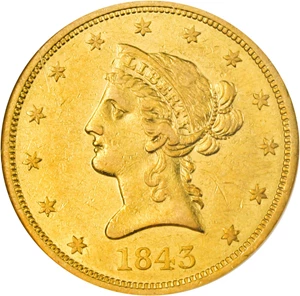 image for: 1843-O $10 NGC AU50 - Affordable New Orleans Gold Issue