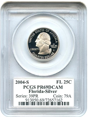 image for: 2004-S Florida 25c PCGS Proof 69 DCAM (Silver)