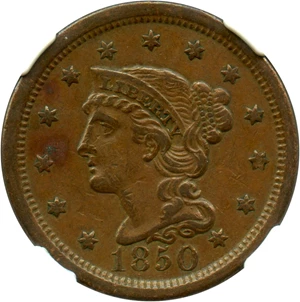 image for: 1850 1c NGC AU50