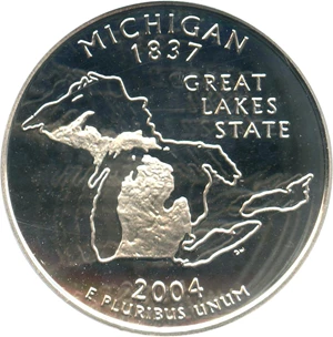 image for: 2004-S Michigan 25c PCGS Proof 69 DCAM (Silver)