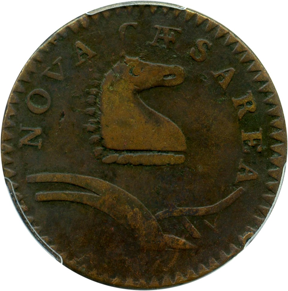 image for: 1786 New Jersey PCGS F15 (Narrow Shield) Scarce Colonial
