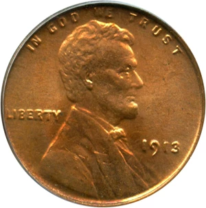 image for: 1913 1c PCGS Secure MS64 RD
