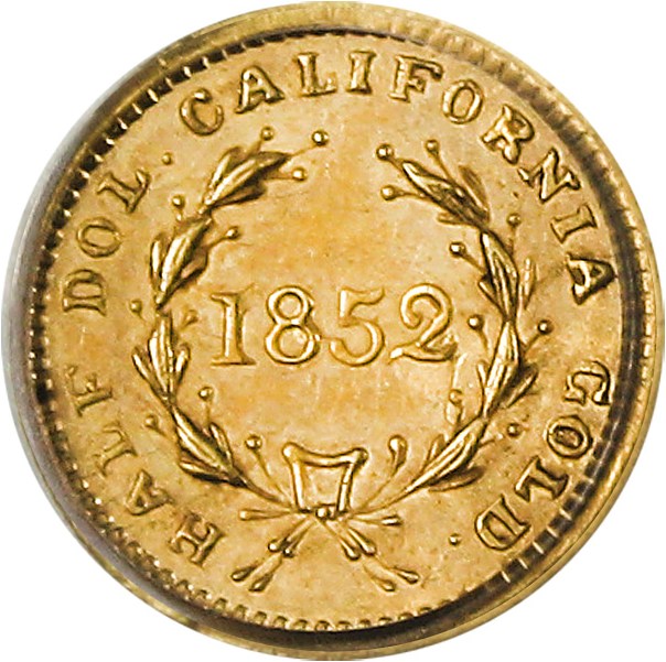 image for: Cal Gold: 1852 50c PCGS AU58 (BG-401) - No Reserve!