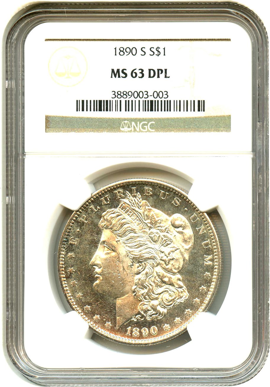 image for: 1890-S $1 NGC MS63 DMPL