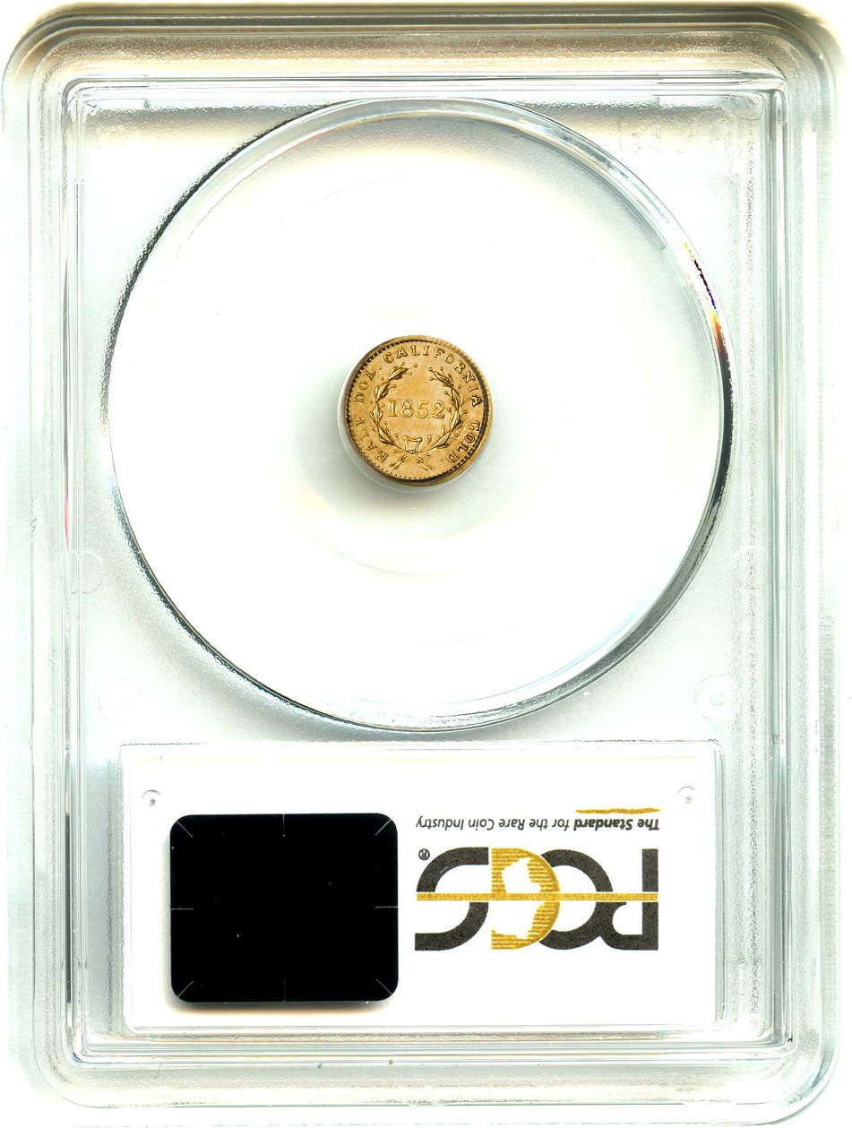image for: Cal Gold: 1852 50c PCGS AU58 (BG-401) - No Reserve!