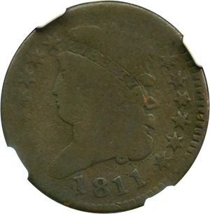 image for: 1811 1/2c NGC AG-3 - Scarce Date