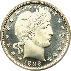 image for: 1893 25c PCGS Proof 67 CAM - Awesome Gem with Amazing Eye Appeal